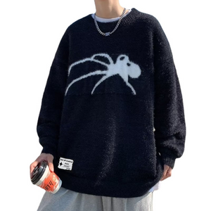 OOC' Casual Spider Pattern Sweater