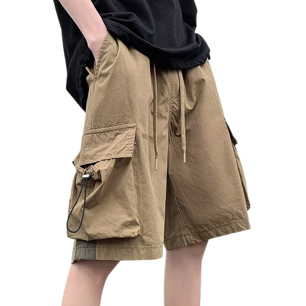 Technical Solid Color Cargo Shorts