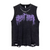 Purple Gothic Lettering Washed Vest