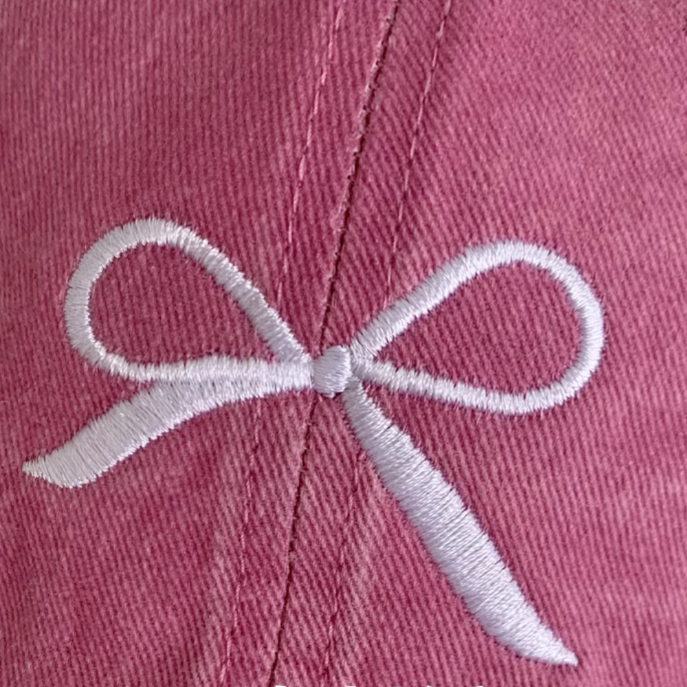 Simple Bow Embroidery Hat
