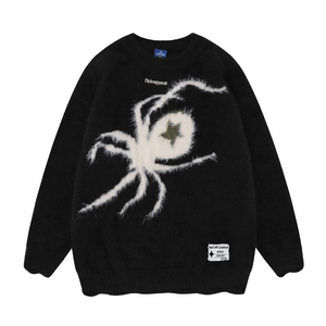 OOC' Hip Hop Pentagram Spider Sweater