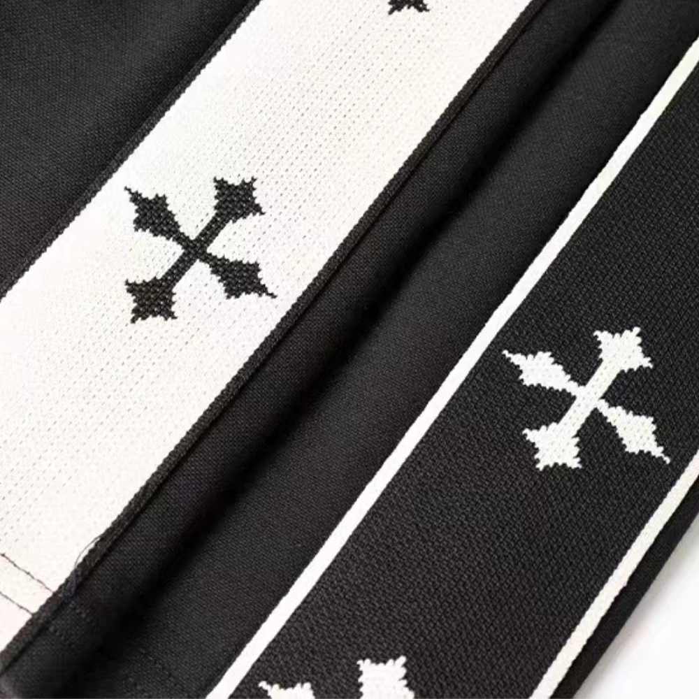 Cross Print Cotton Sports Shorts