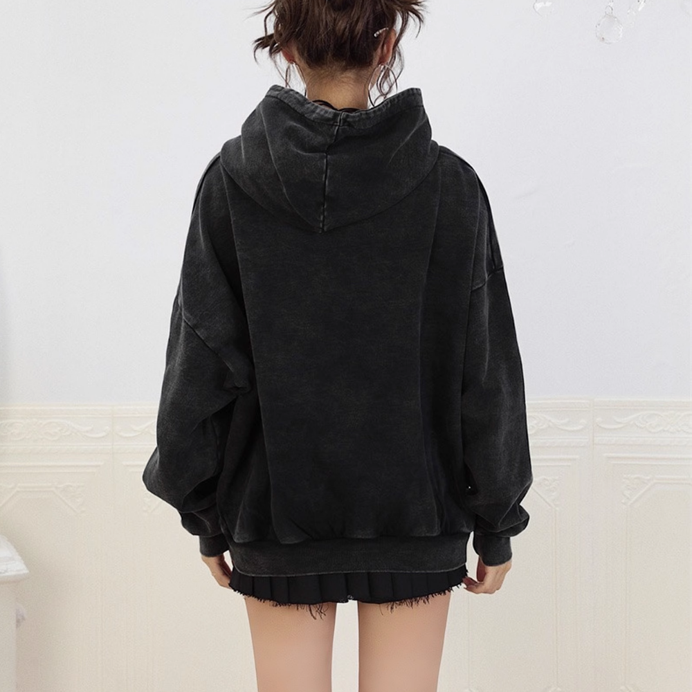 High Street Butterfly Print Washing Hoodie