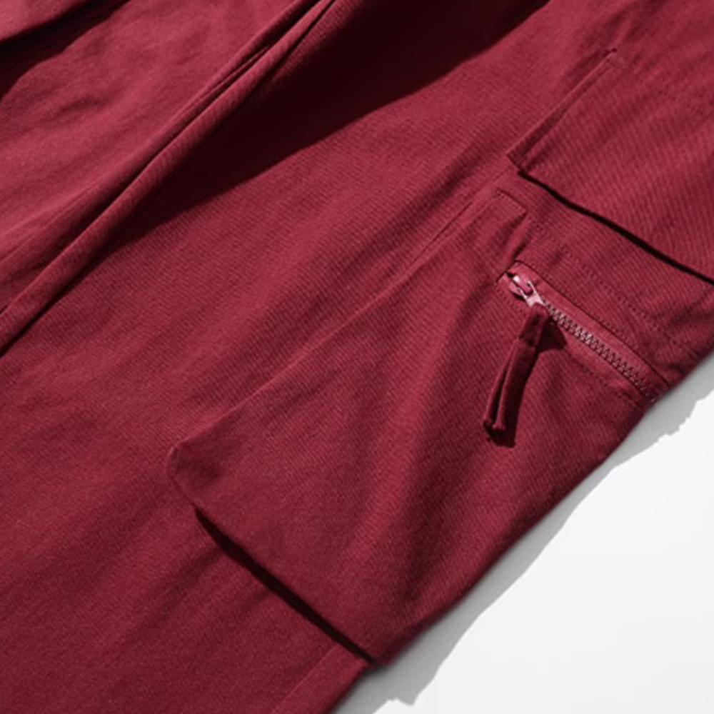 Retro Street Dance Solid Color Cargo Pants