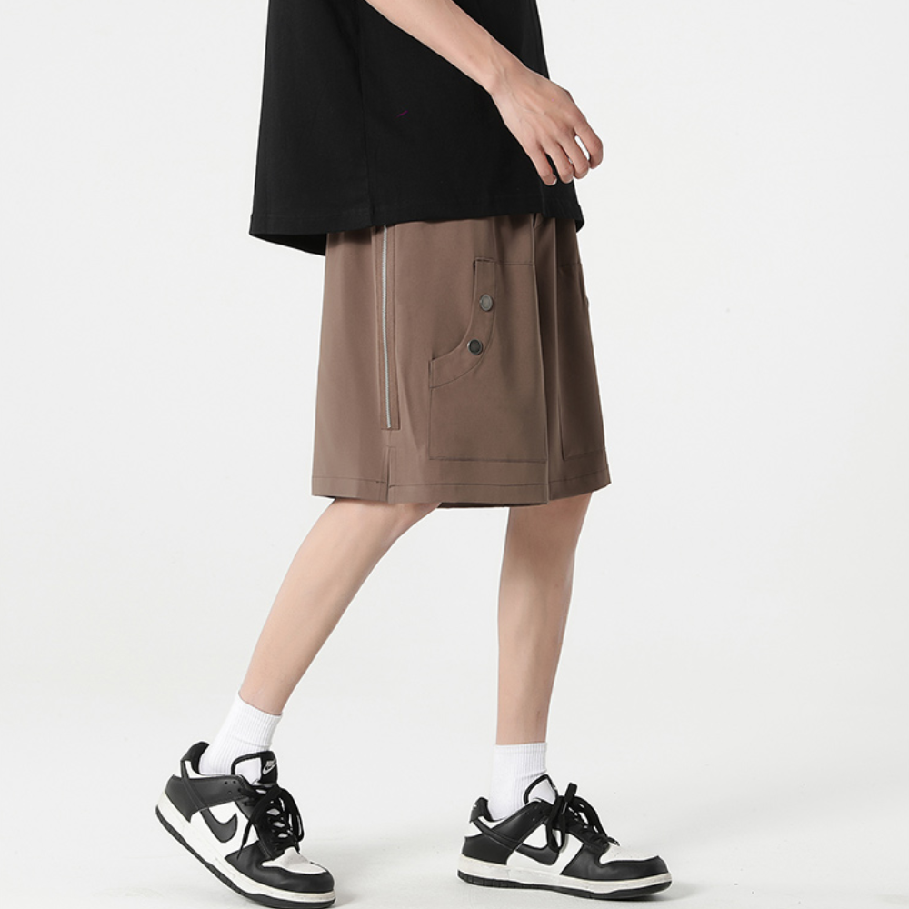 Simple Fashion Solid Color Cargo Shorts