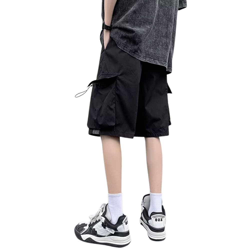 Technical Solid Color Cargo Shorts