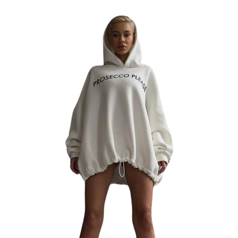 Women's Solid Color Drawstring Hoodie