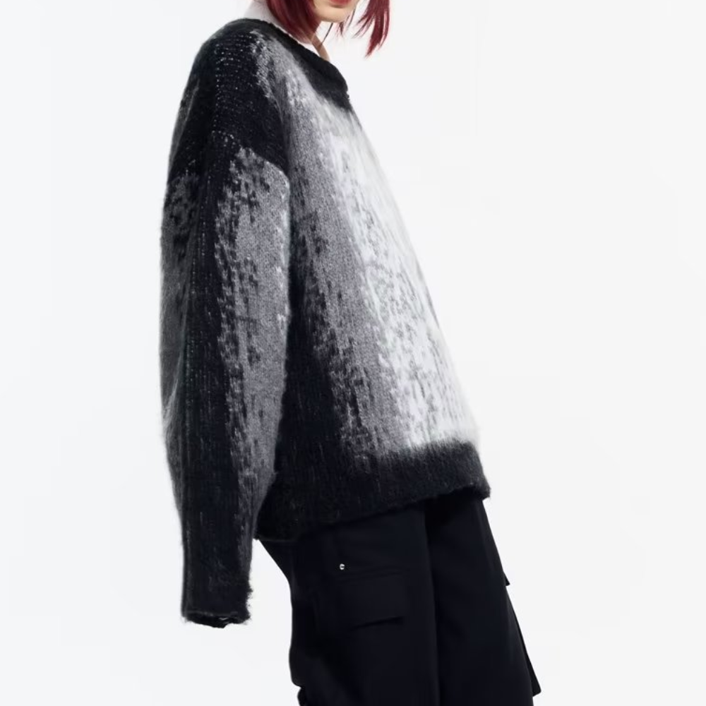 Women's High Street Tie Dye Mohair Sweater