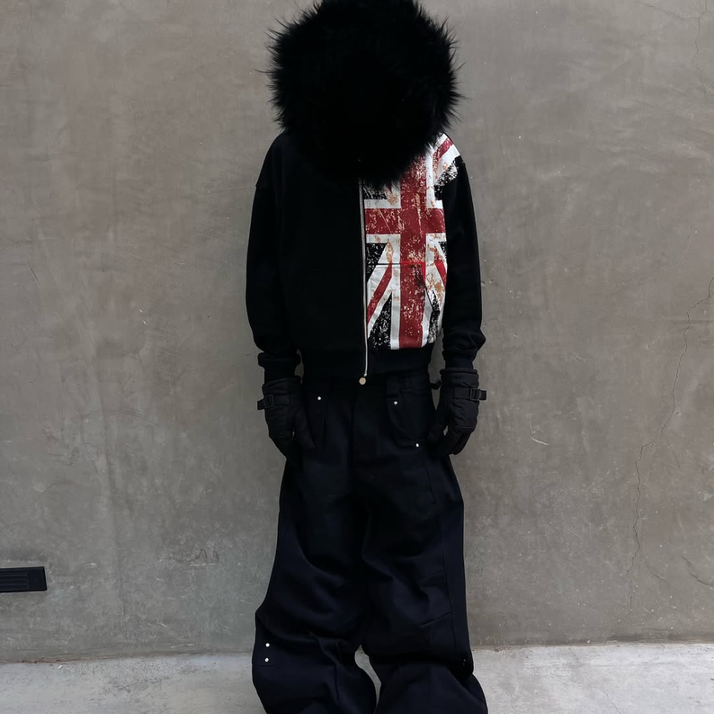 ART IN WAR Royal Ruin – Union Jack Hoodie