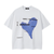 Blue Irregular Heart T-Shirt