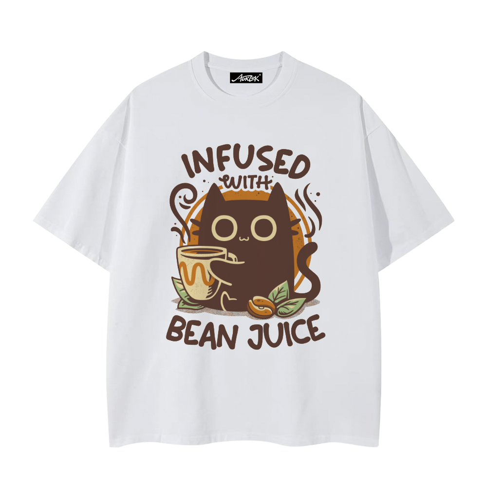 Cat Drinking Coffee T-Shirt