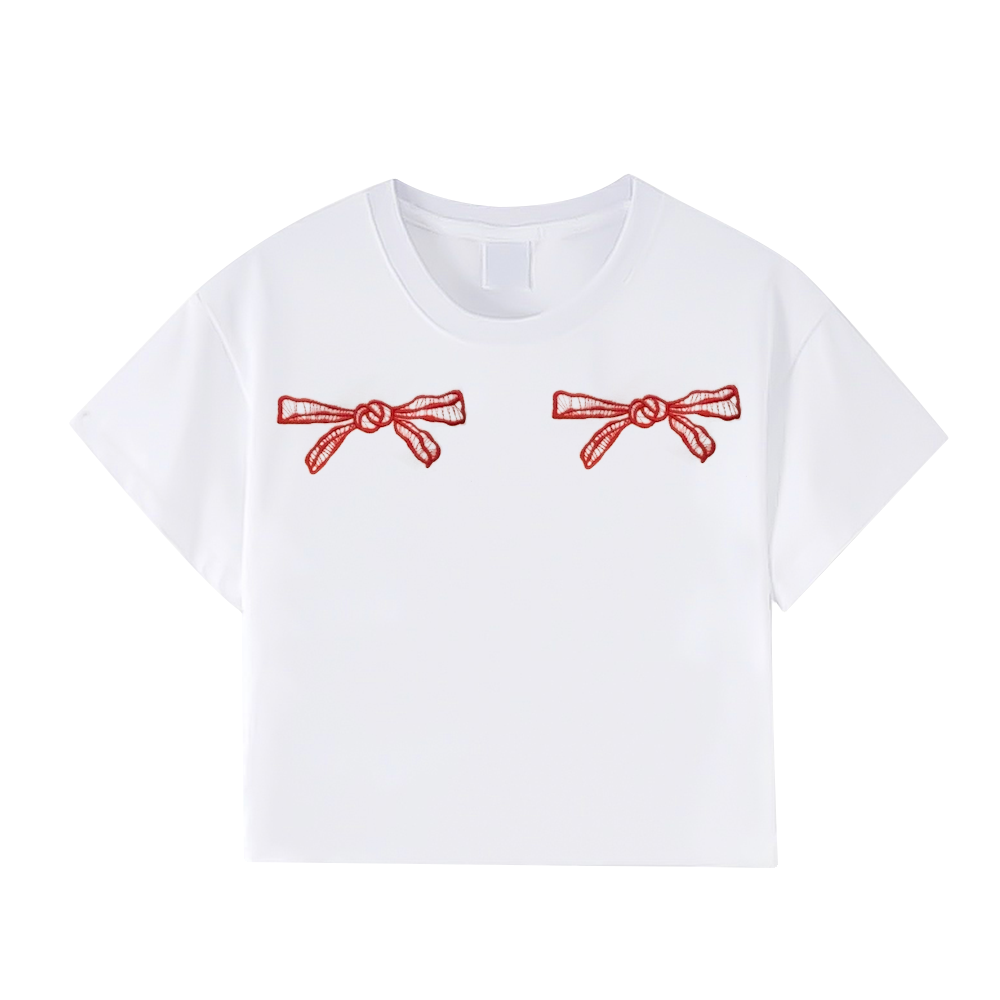 Women's Sexy Double Bow T-Shirt