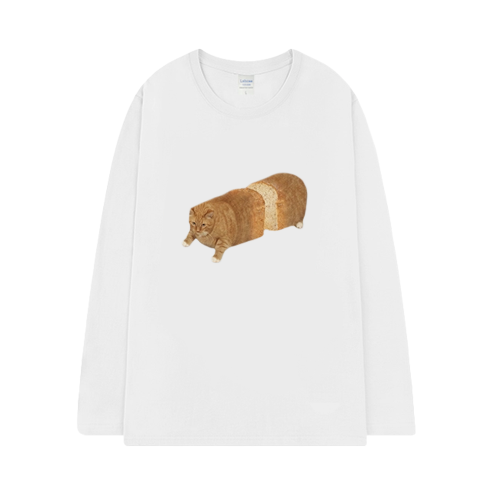 Bread Slice Cat Long Sleeve Shirt