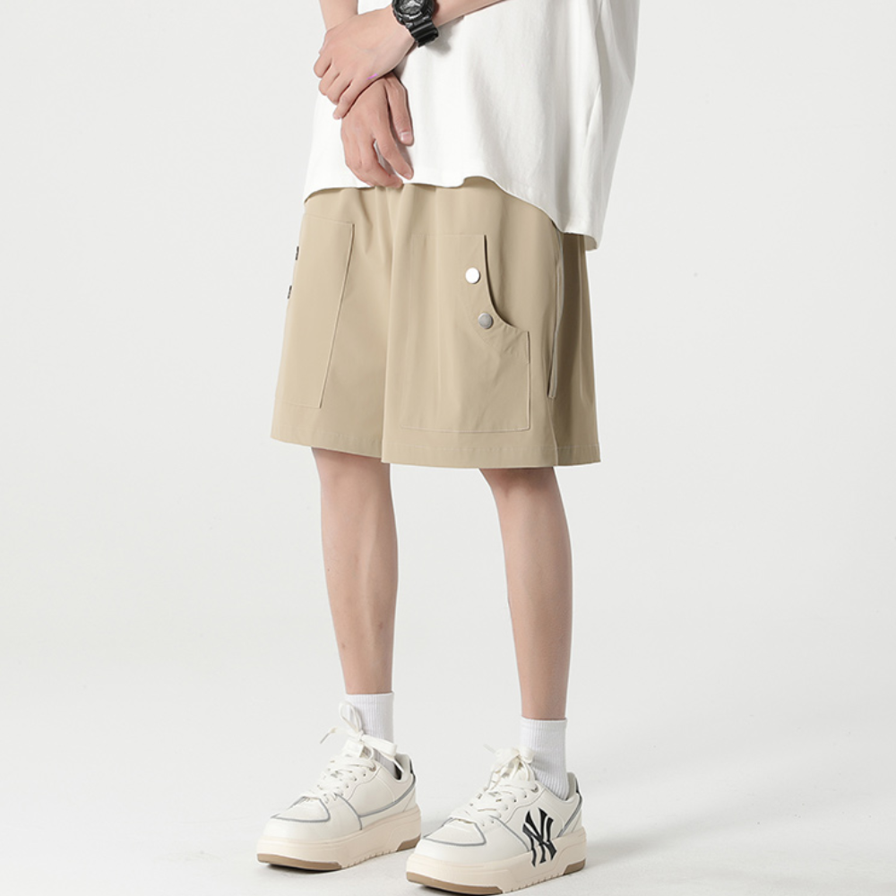 Simple Fashion Solid Color Cargo Shorts