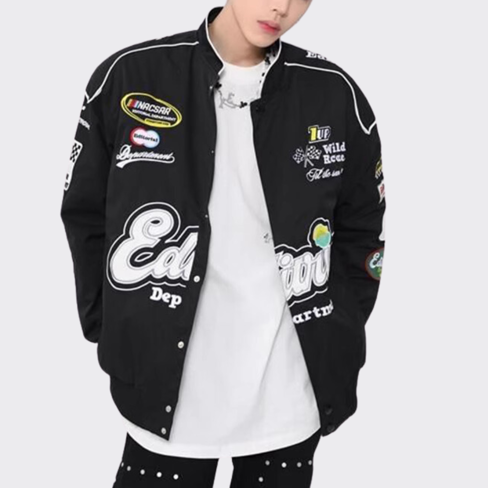 American Street Alphabet Biker Jacket
