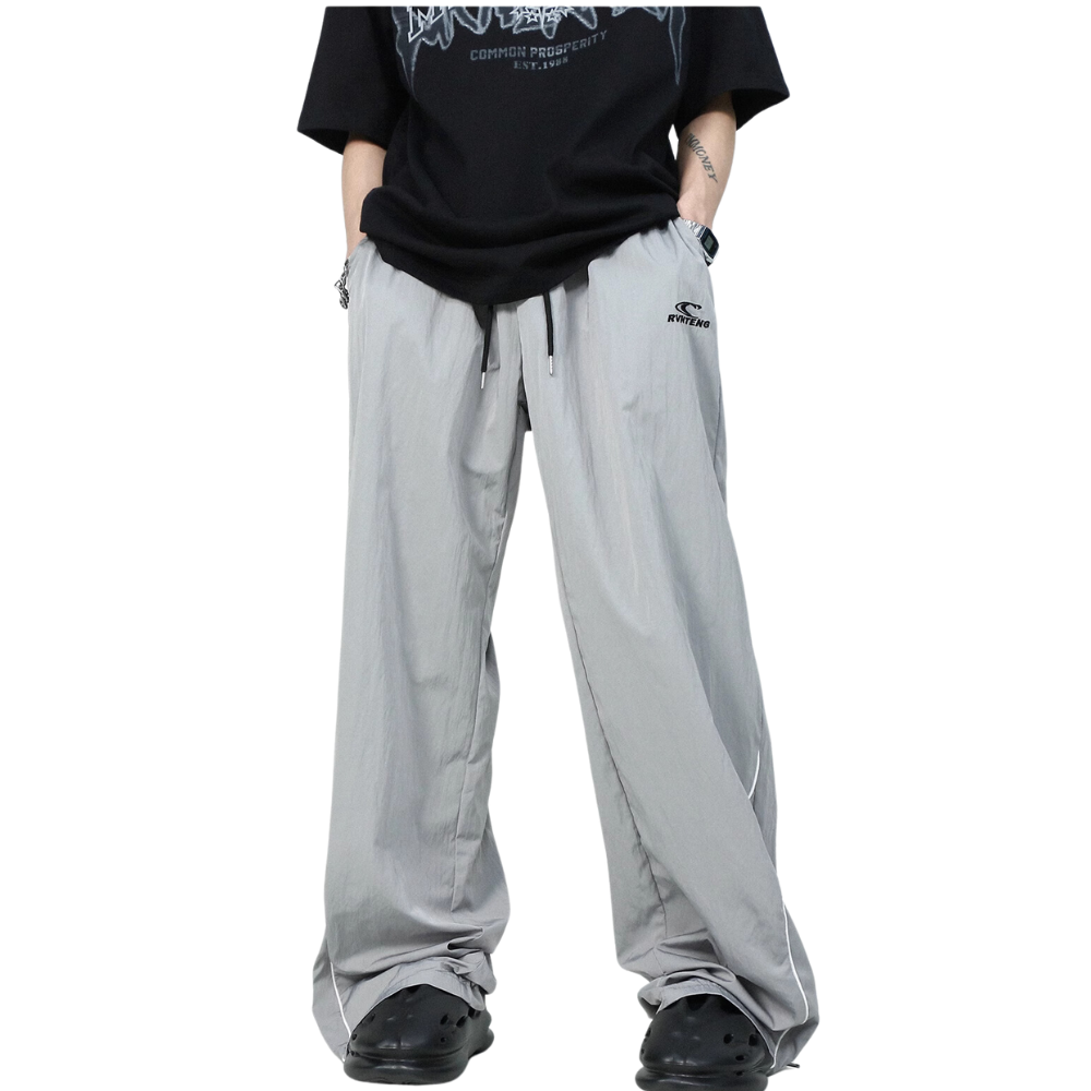Street Side Zip Drawstring Sweatpants