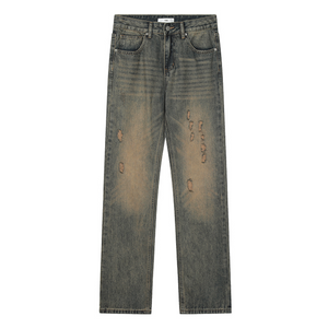 Vintage Street Distressed Straight Jeans