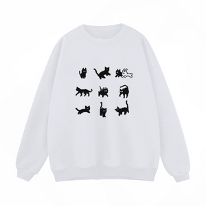 Black Cat Collection Print Sweatshirt