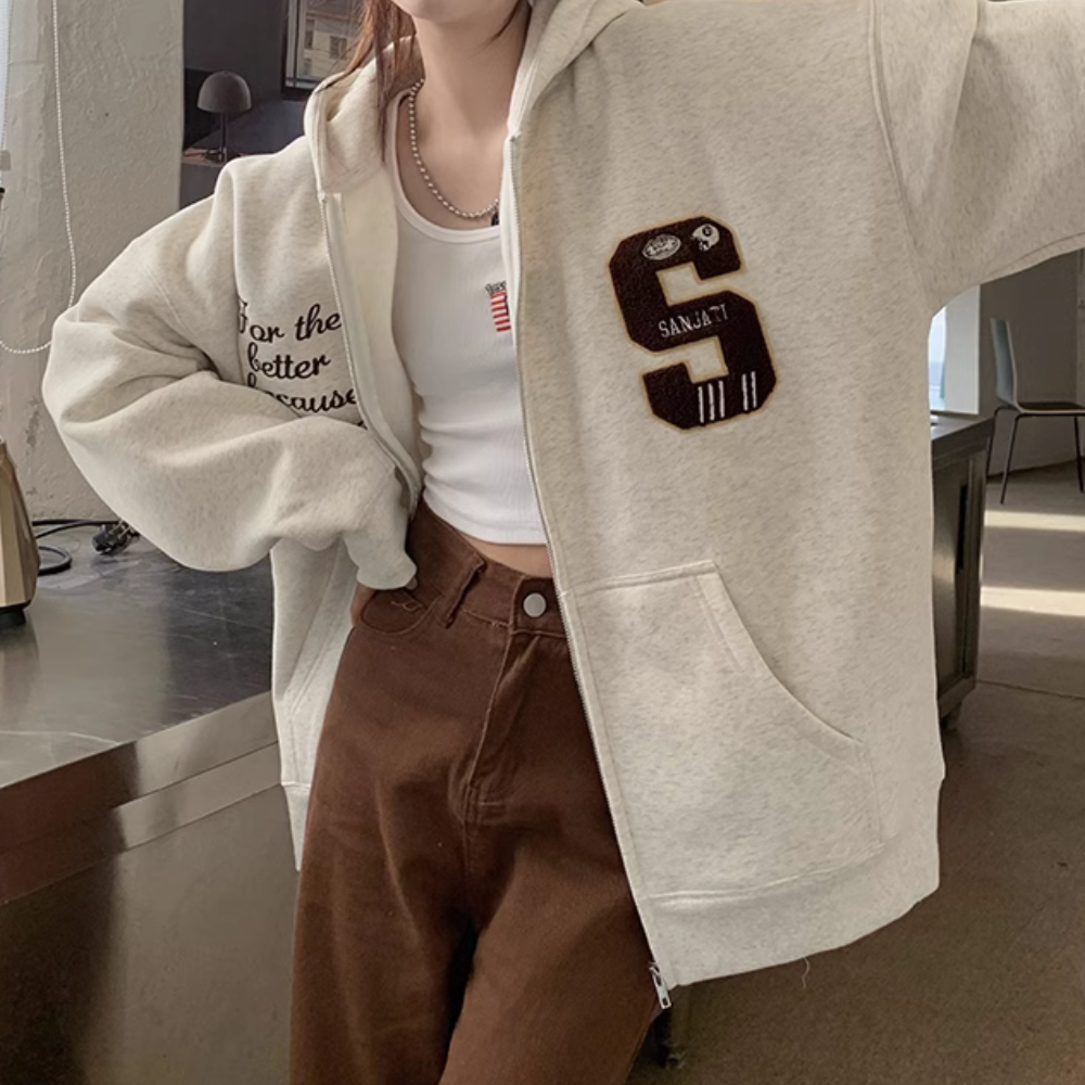 American S Flocked Jacquard Hoodie