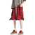 Retro Street Solid Straight Cargo Shorts