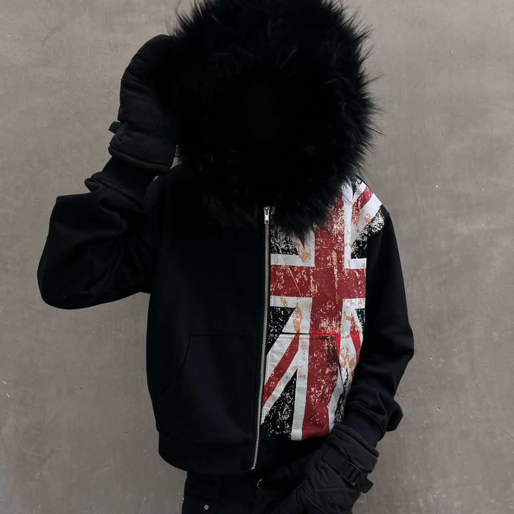 ART IN WAR Royal Ruin – Union Jack Hoodie