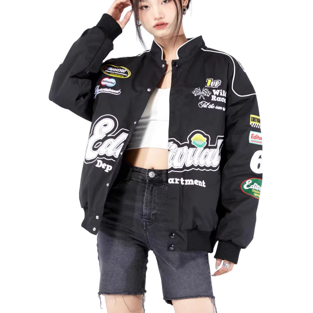 American Street Alphabet Biker Jacket