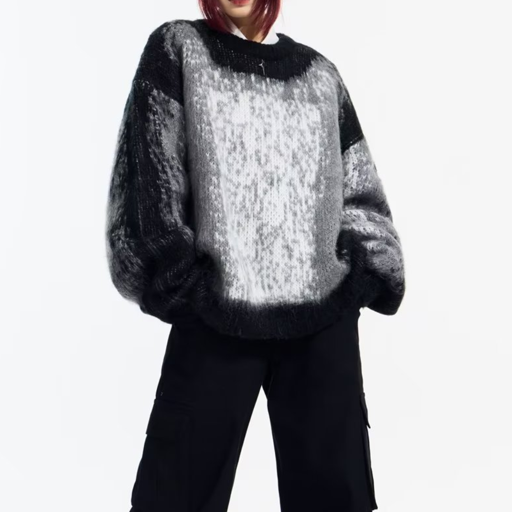 Women's High Street Tie Dye Mohair Sweater