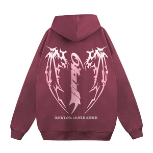 6Kull Dark Heart Wings Hoodie