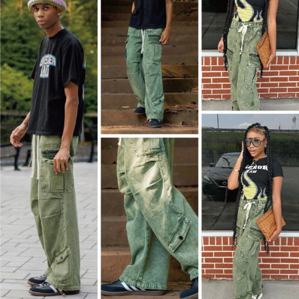 Retro Green Heavy Duty Jeans