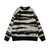 OOC' Vintage Loose Contrast Striped Crewneck Sweater