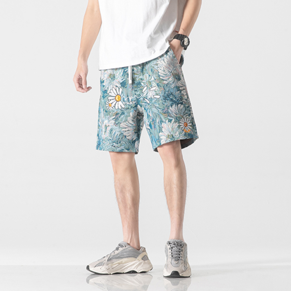Vintage Floral Allover Canvas Shorts