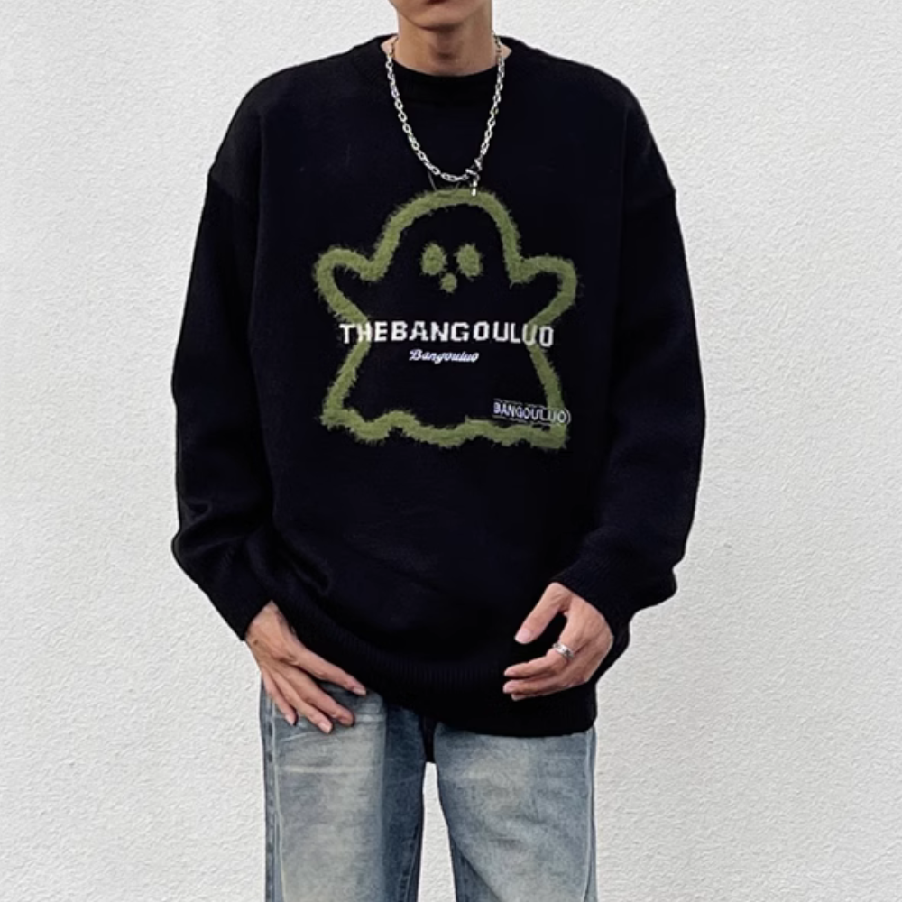 Fun Cartoon Ghost Sweater