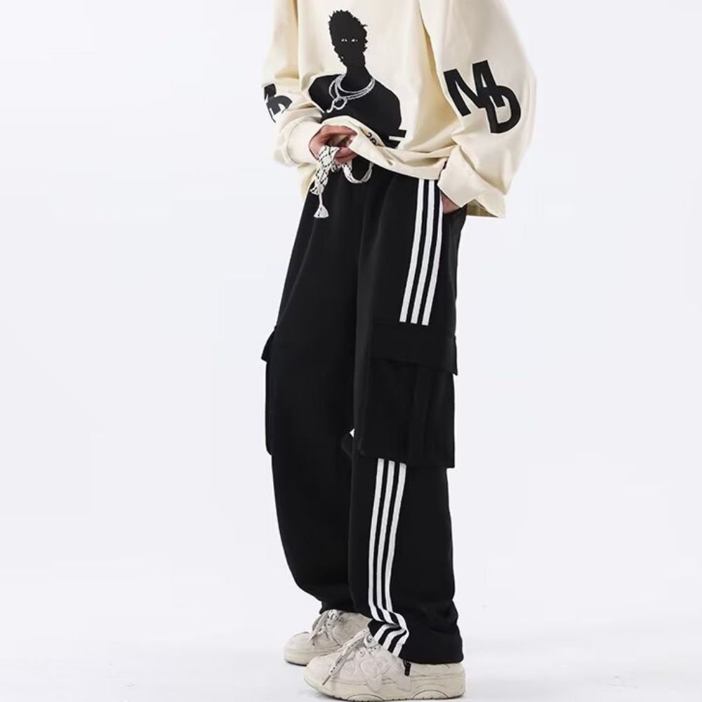 American Striped Web Pocket Sweatpants