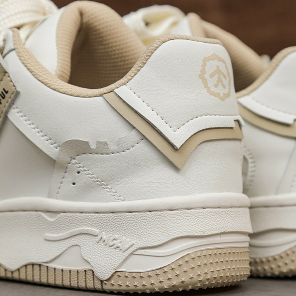 Simple Solid Color Stitching Sneakers