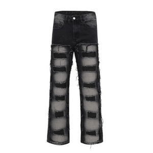 American High Street Gradient hole Jeans