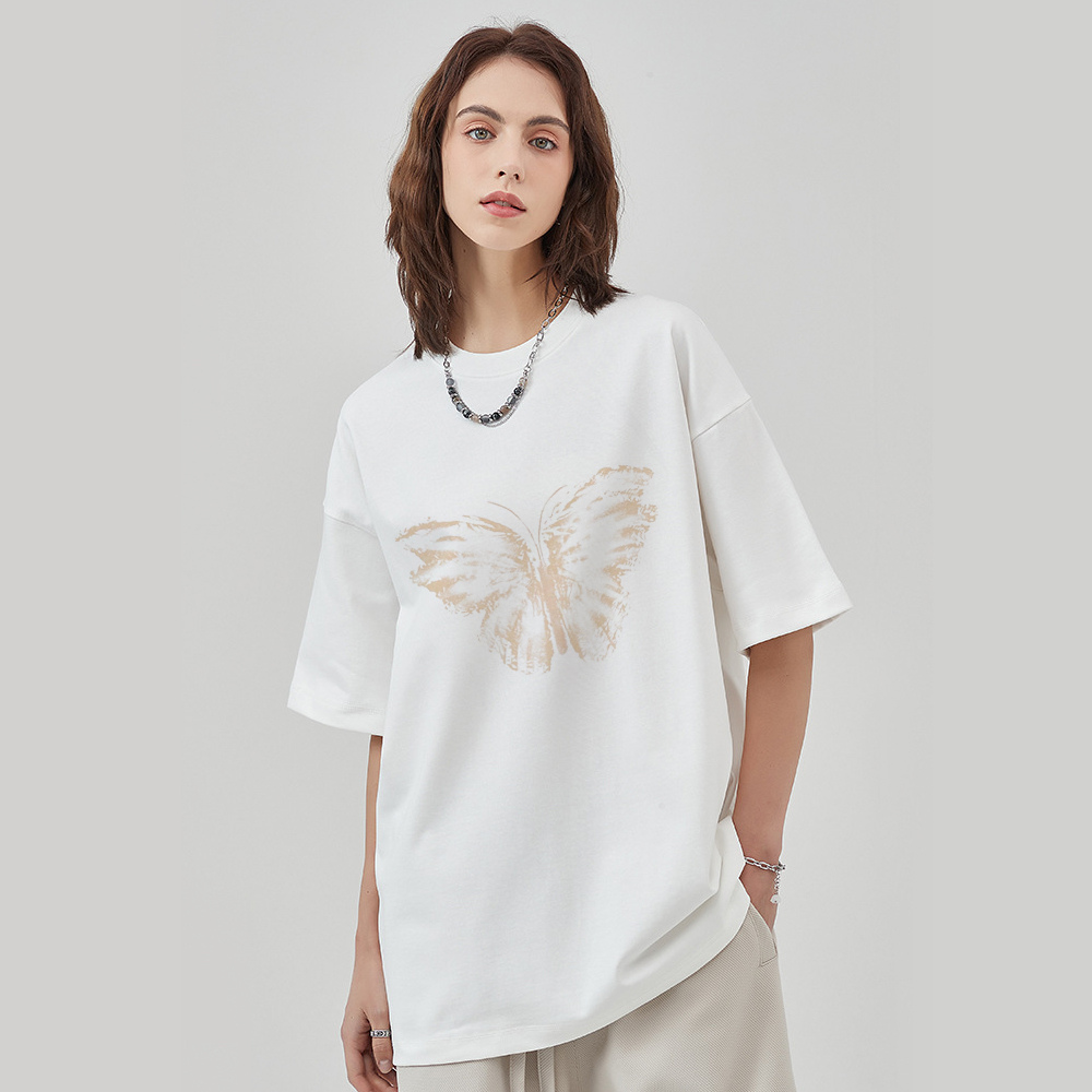 Casual Cotton Butterfly T-shirt