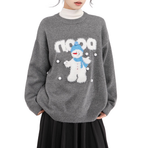 Women's Snowman Crew Neck Sweater