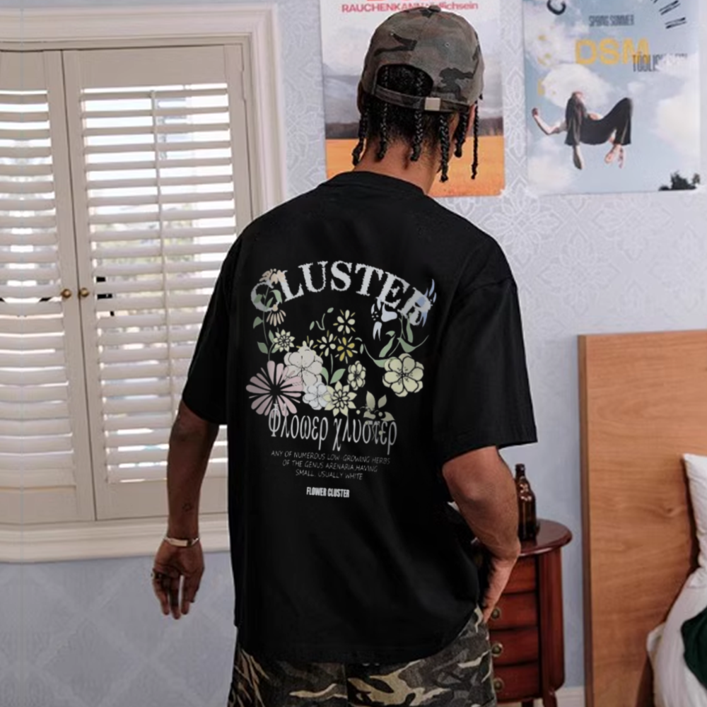 Simple Flower Letters T-Shirt