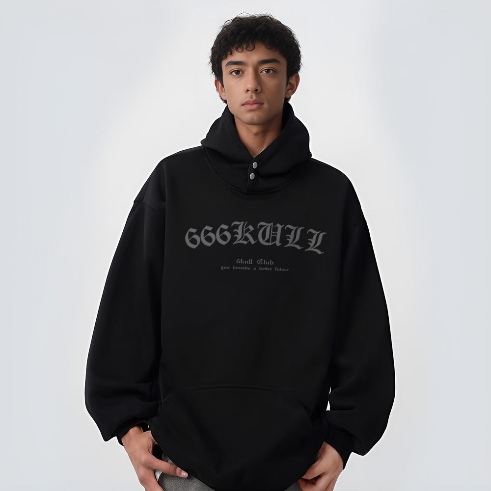 6Kull Retro Bone Wings Design Hoodie