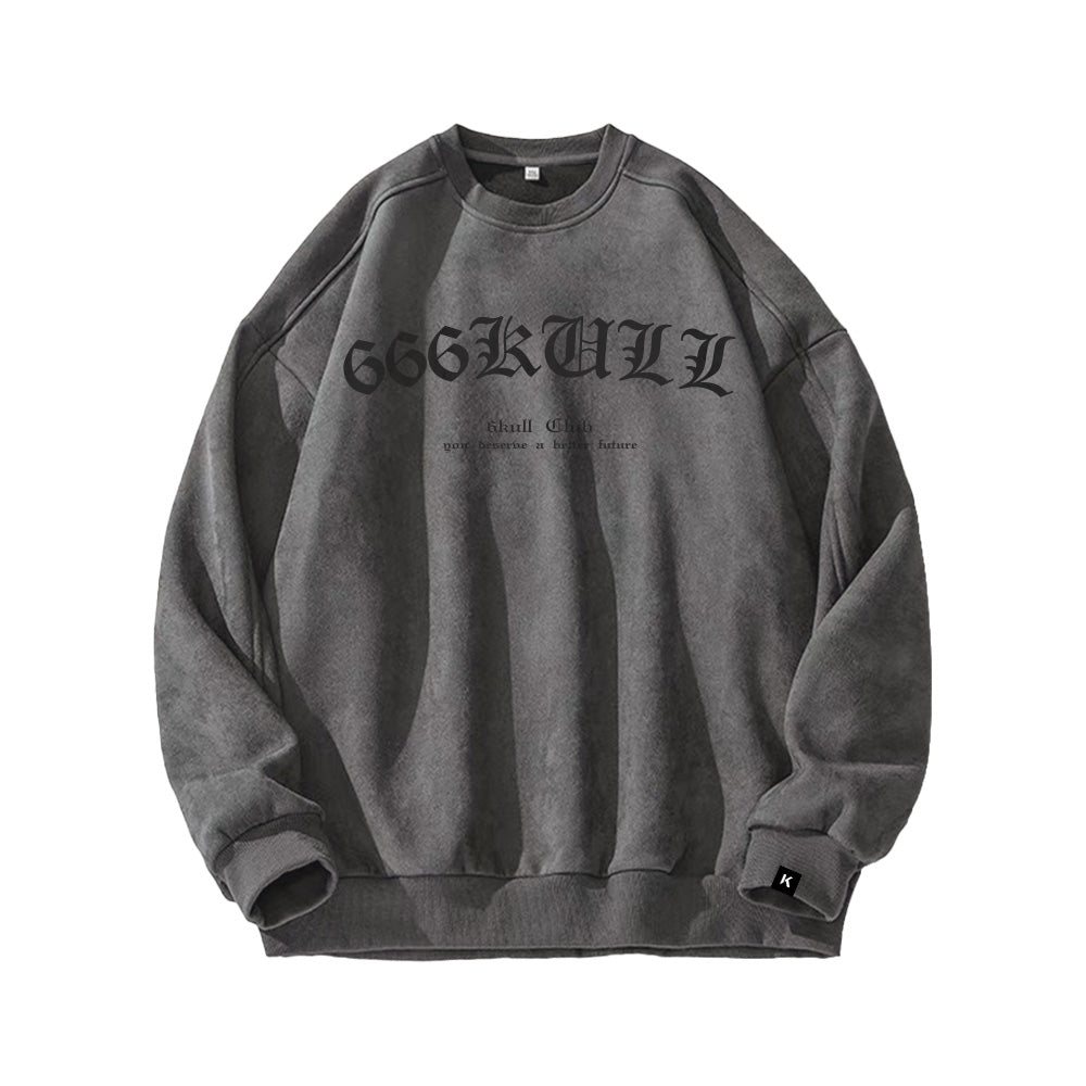 6Kull 666 High Street Suede Sweatshirt