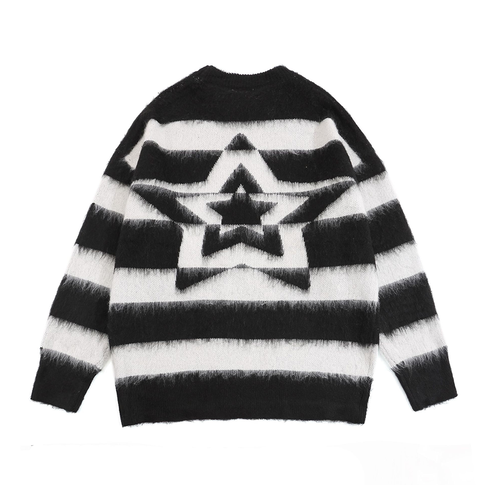 Vintage Striped Mink Sweater