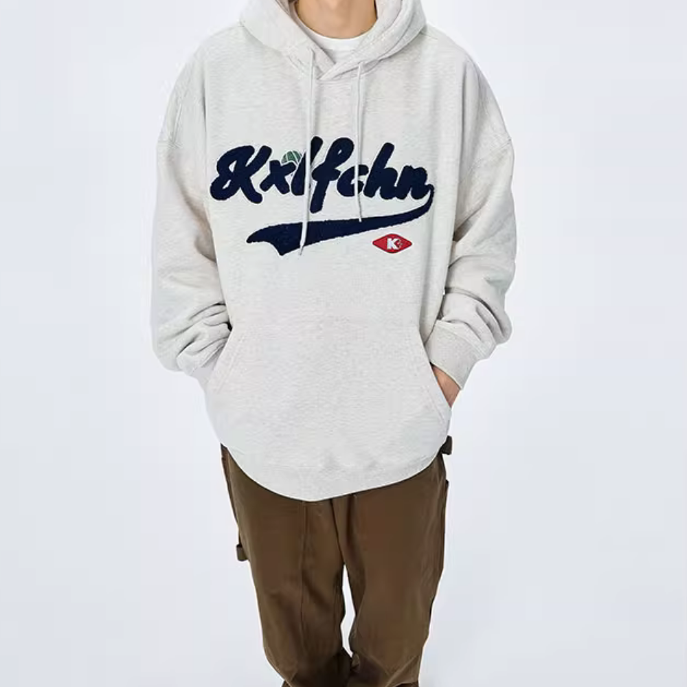 Classic Loose Towel Embroidered Hoodie