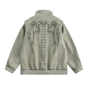 6Kull Stand Collar Bone Wing Jacket