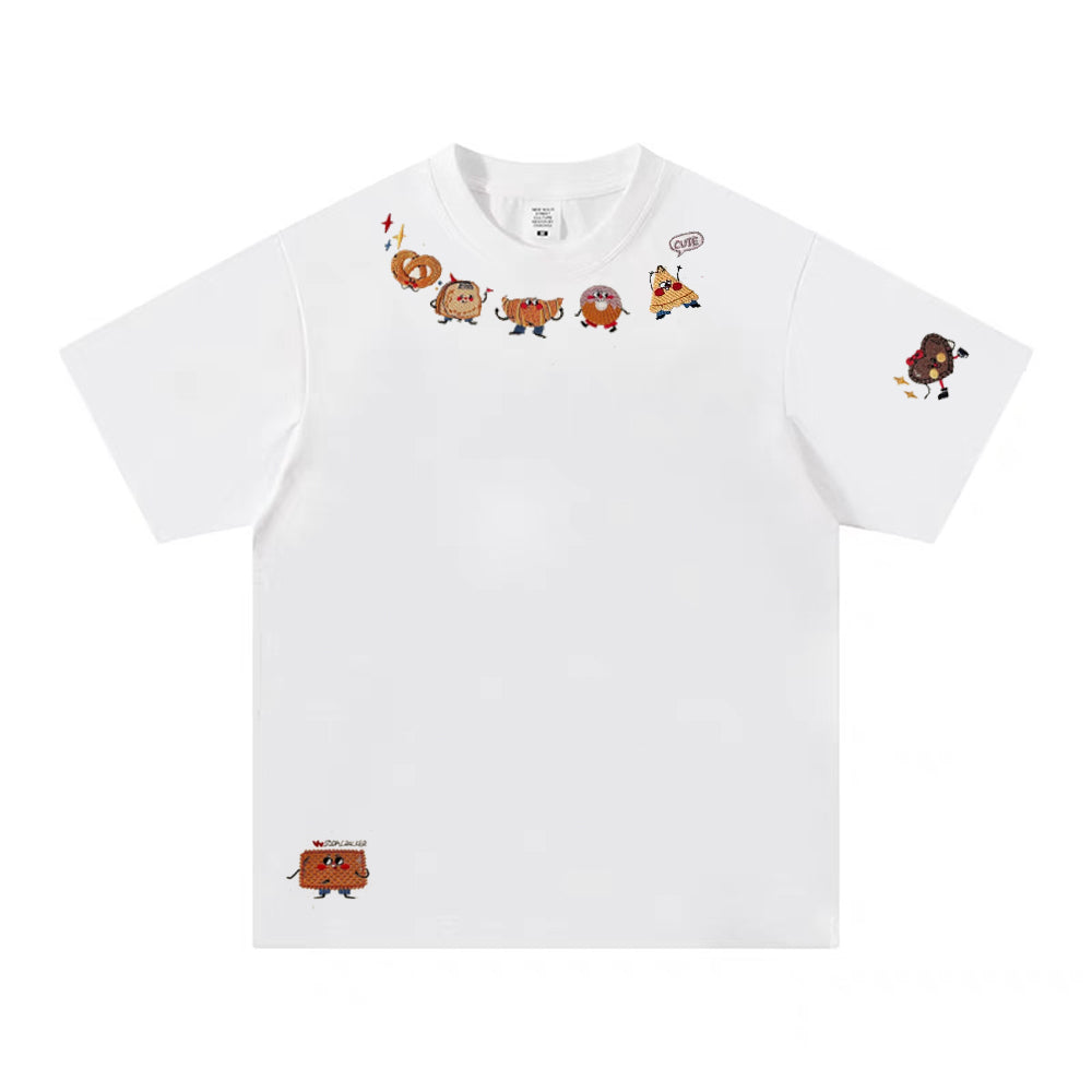 Colorful embroidery T-shirt