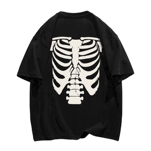 Street Dark Skeleton Graphic T-Shirt