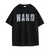 Japanese Suede Letter Print T-shirt