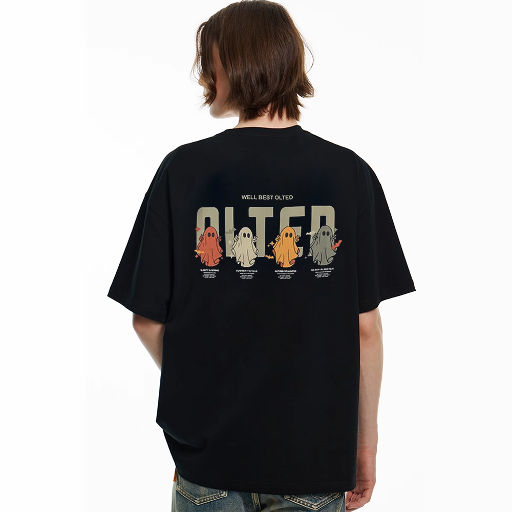 Cartoon Color Ghost Graphic T-shirt