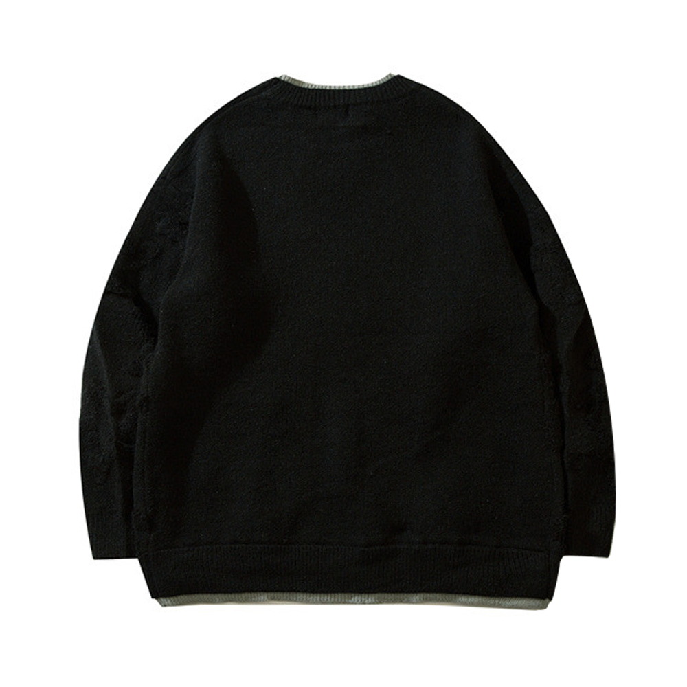 Thickened Star Bottom Flower Sweater