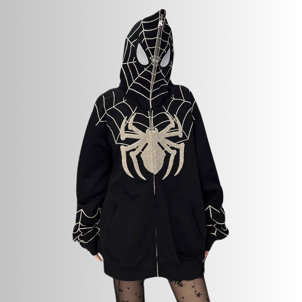 Dark Spider-Man Embroidered Hoodie