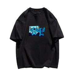 Evokyn Embroidered Mirror Stitch T-Shirt Details